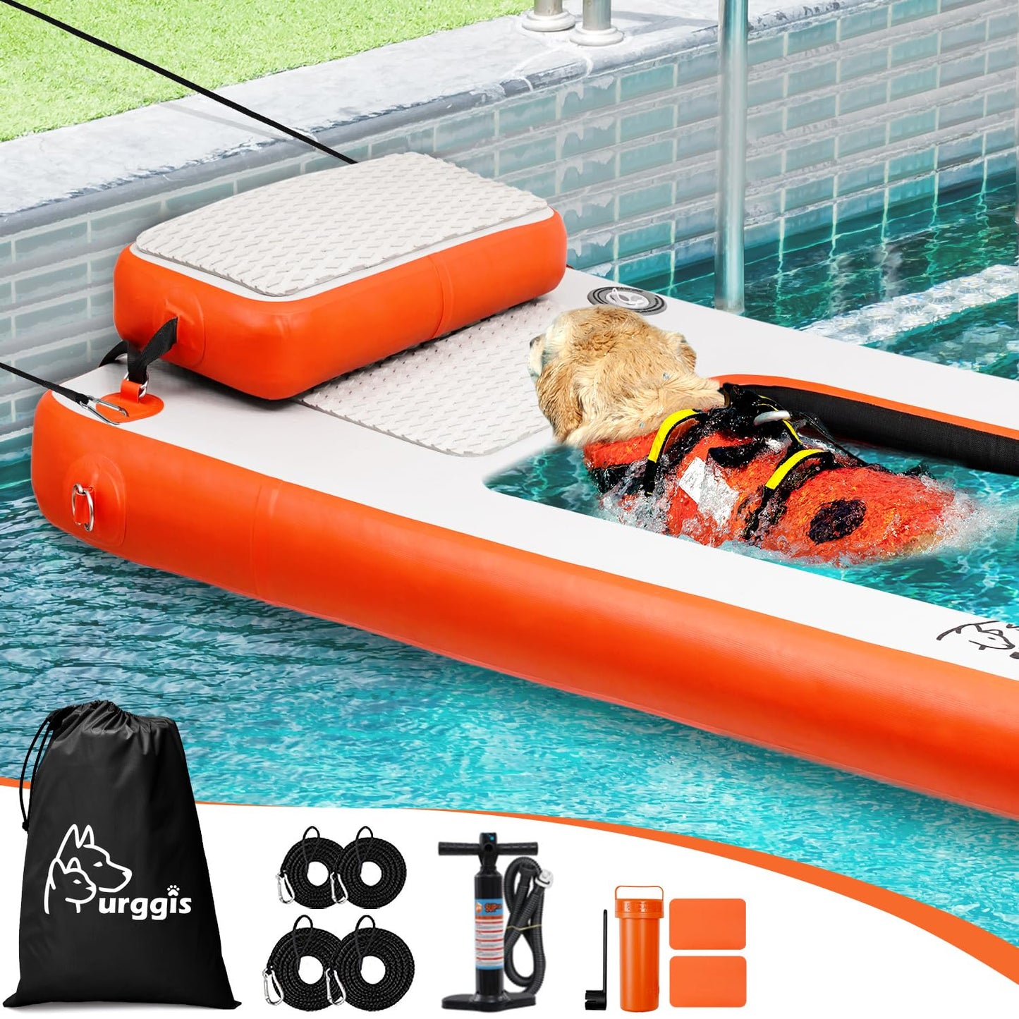 Inflatable Dog Boat & Pool Ramp