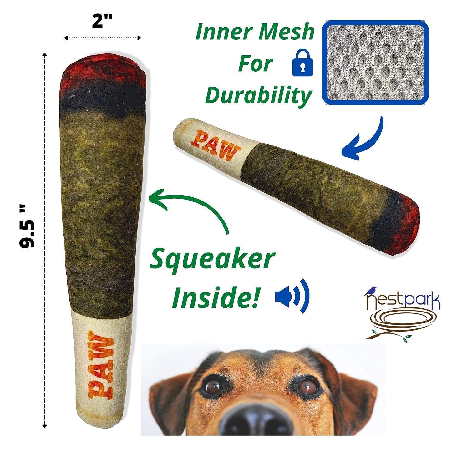 Doggy Doobie Plush Squeaky Toy