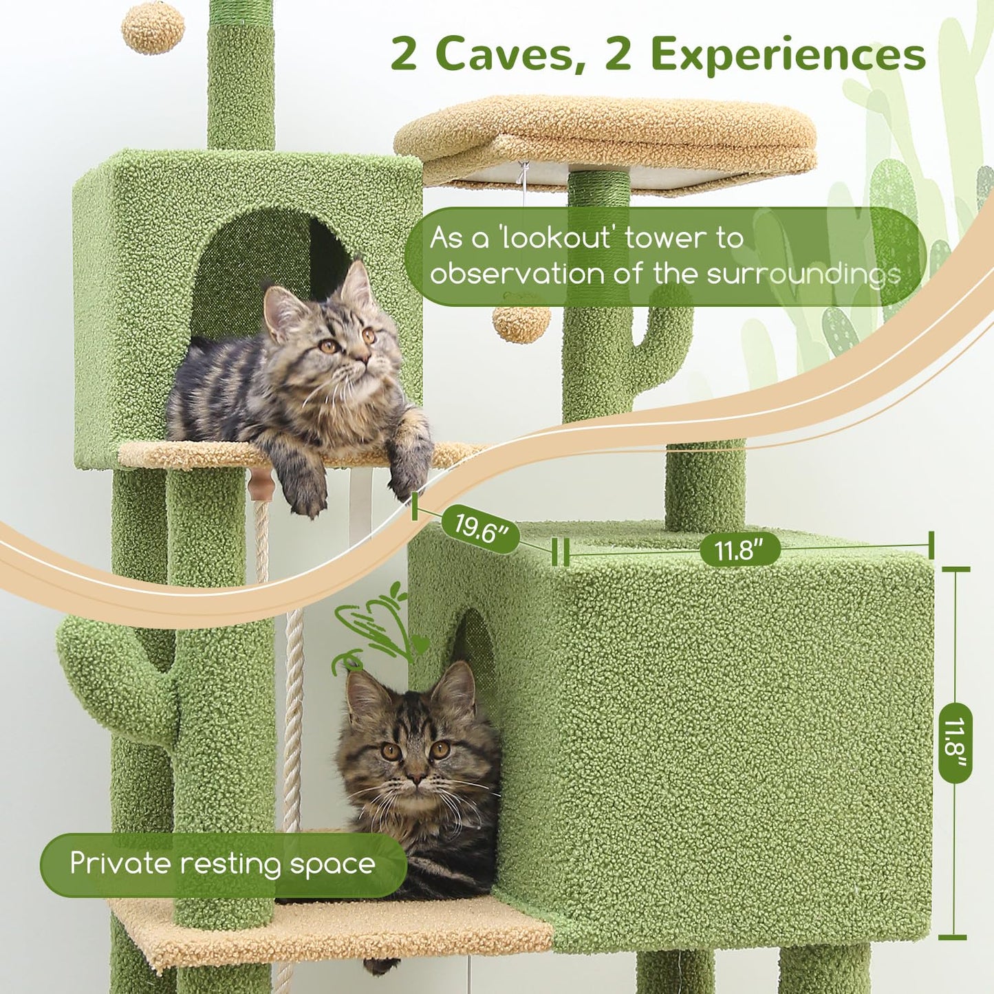 76-inch Cactus Cat Tree