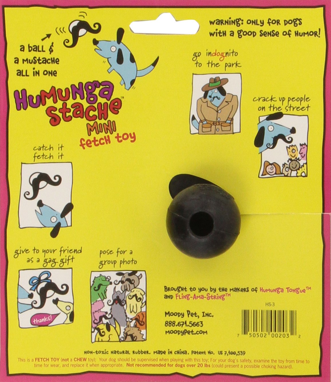 Mini Stache Dog Toy for Small Dogs