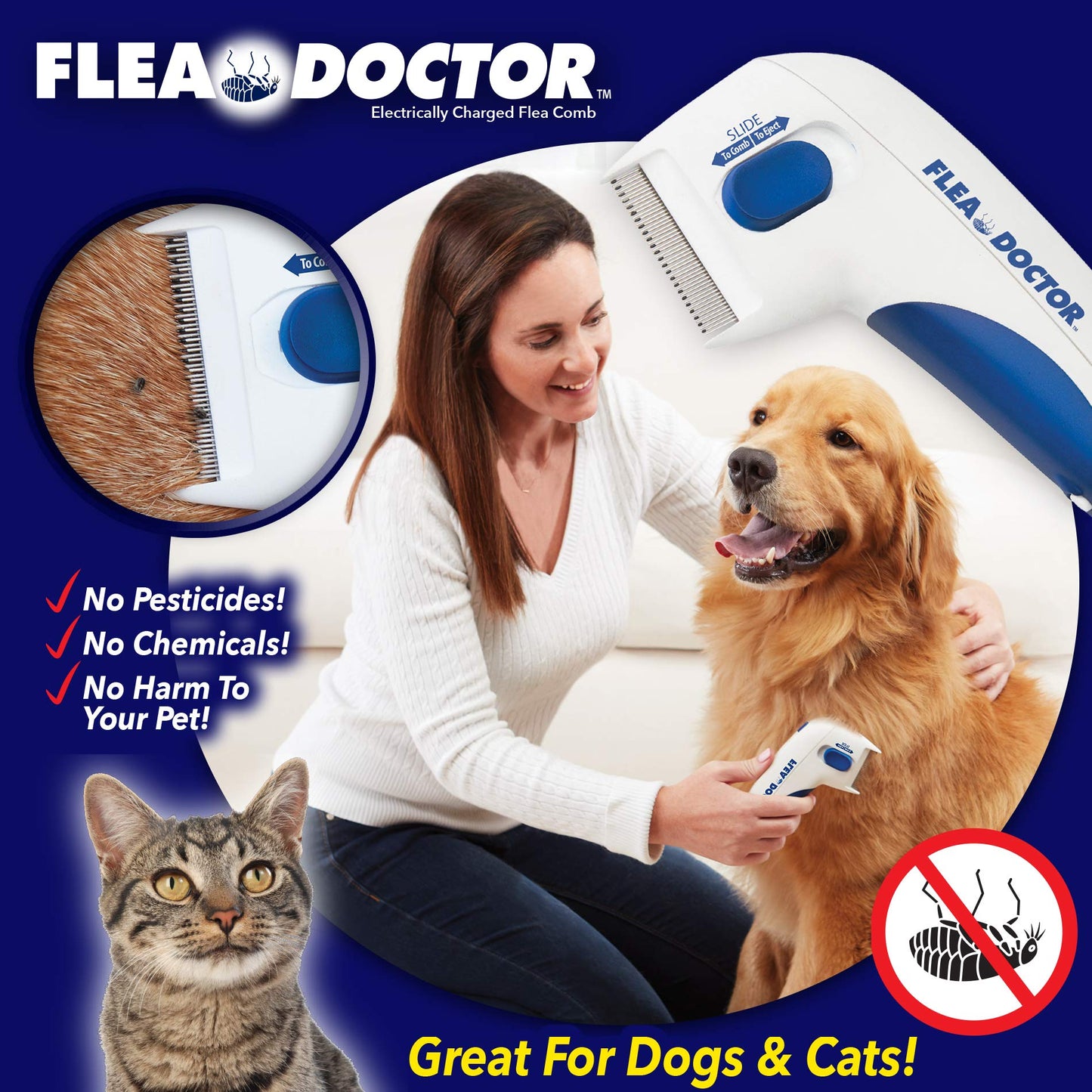 Electronic Flea Comb for Dogs & Cats