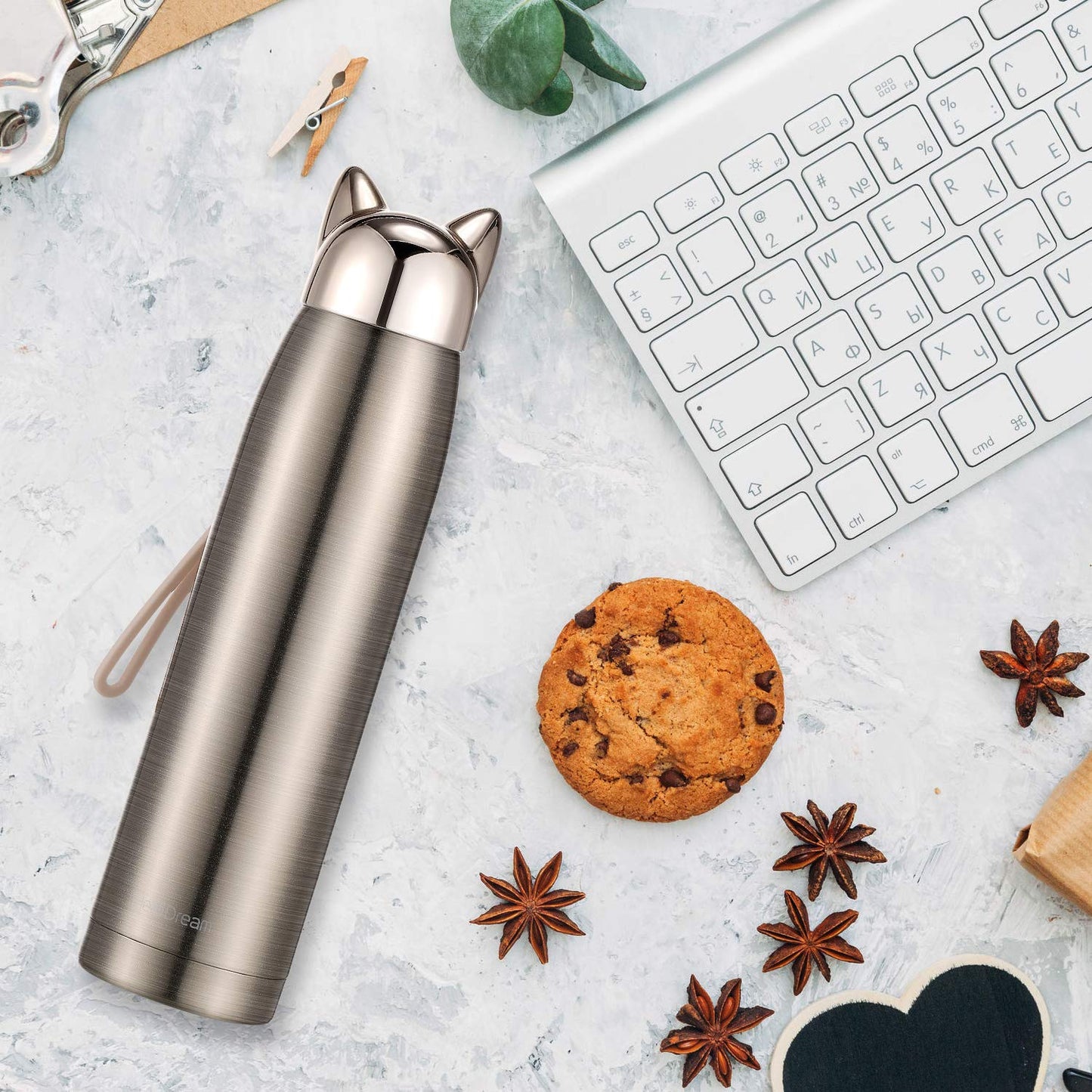 Cute Cat Water Bottle - Insulated Travel Mug