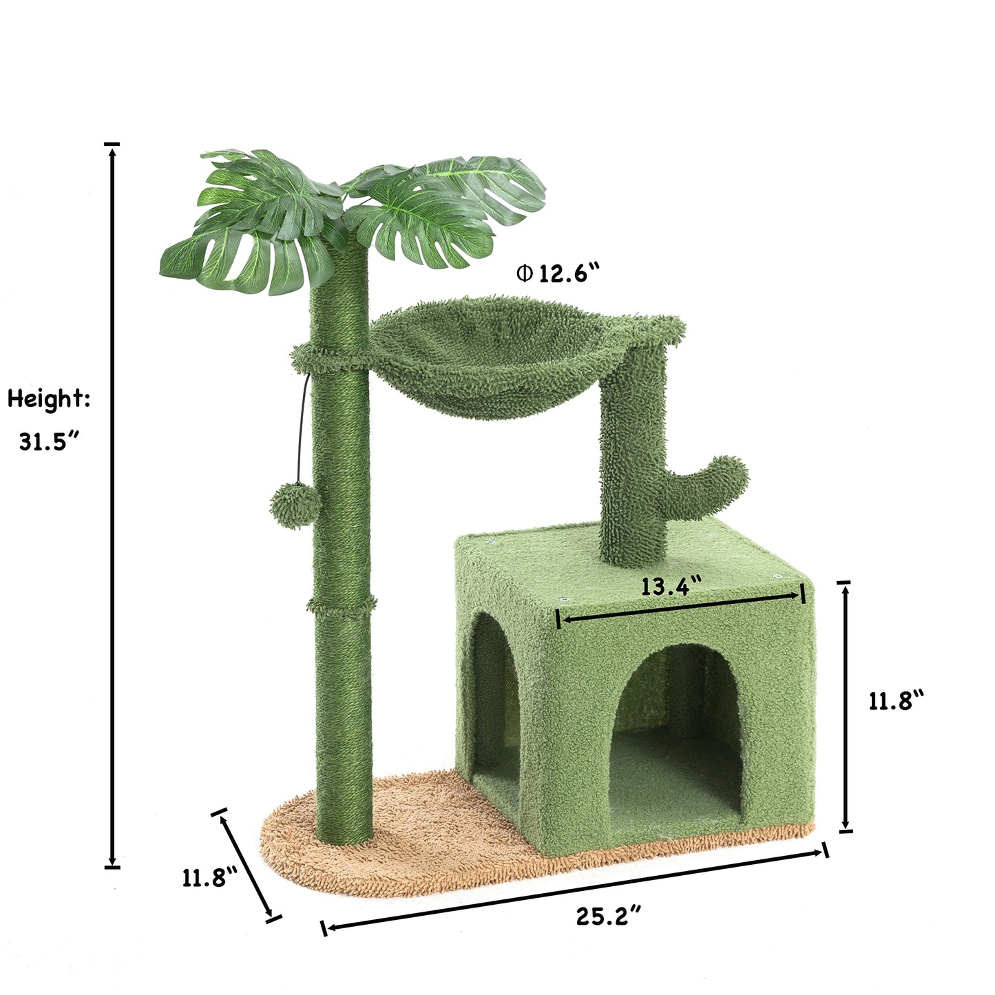 Cactus Cat Tree Condo with Hammock