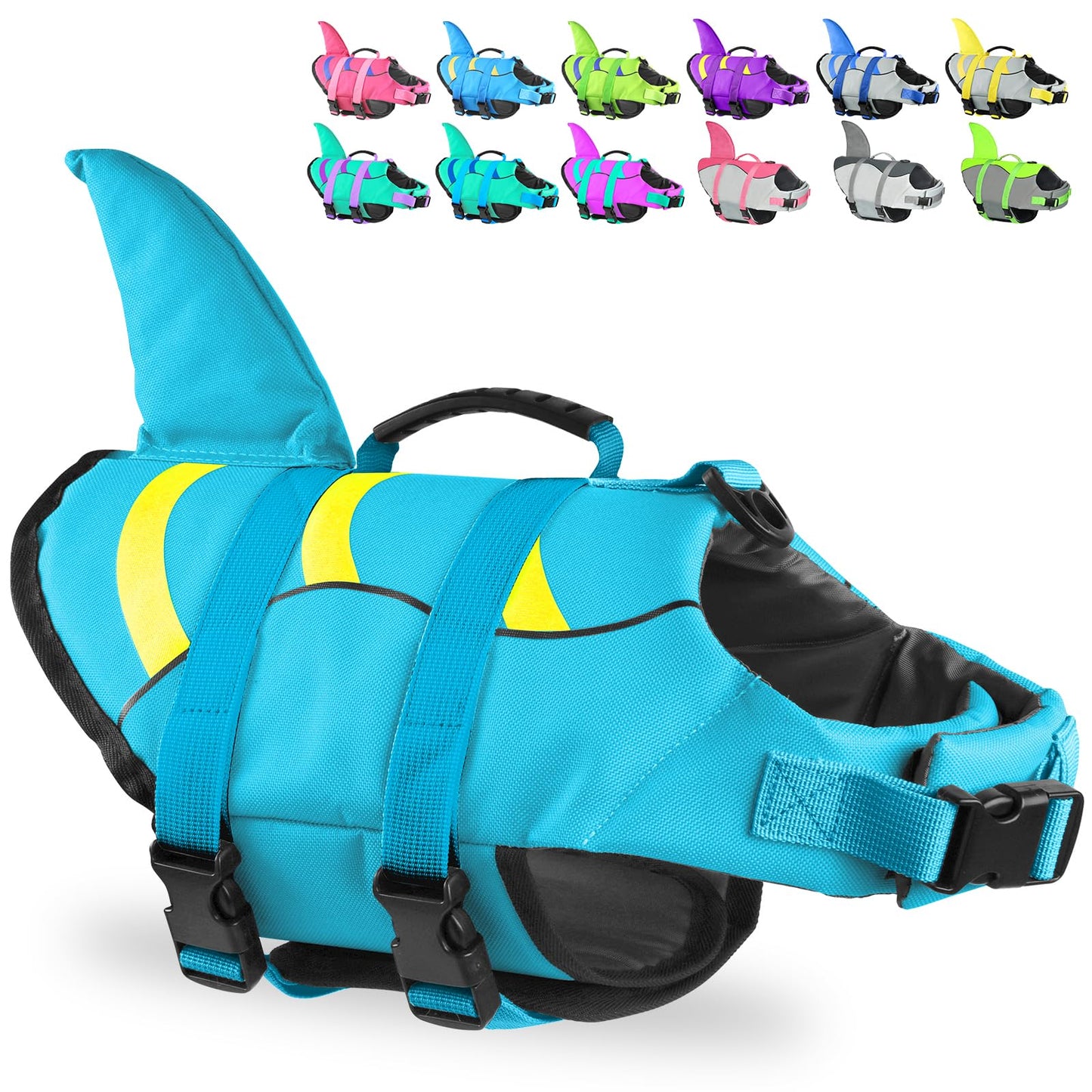 Shark Dog Life Jacket - Adjustable Vest
