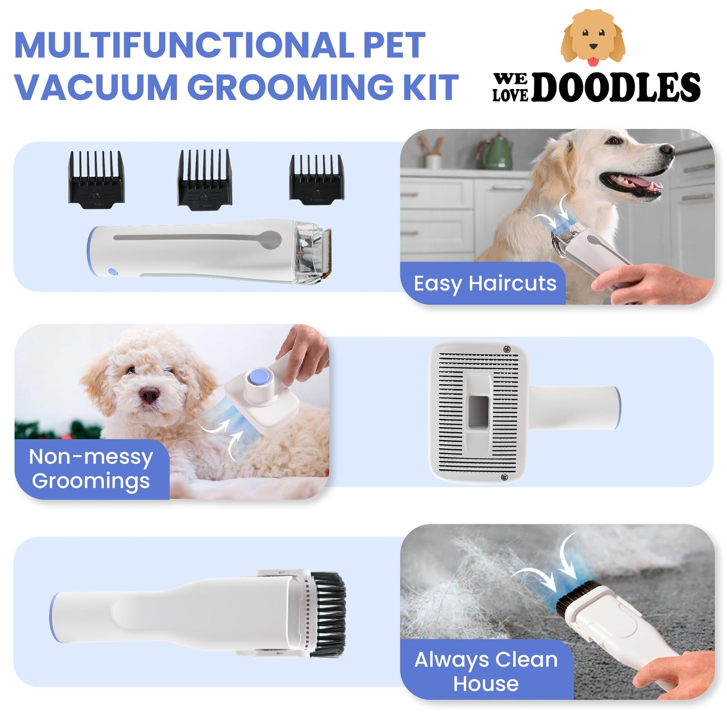 Dog Grooming Vacuum Kit - Ultimate Pet Grooming