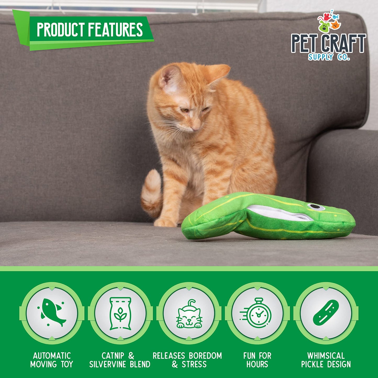 Interactive Cat Toy - Wiggle Pickle and Shimmy Shark