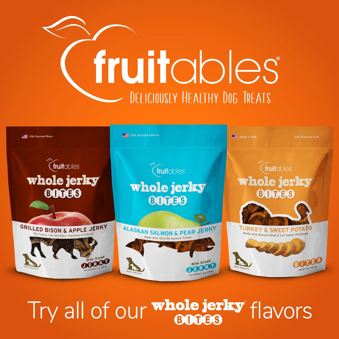 Fruitables Wild Alaskan Salmon Jerky Dog Treats