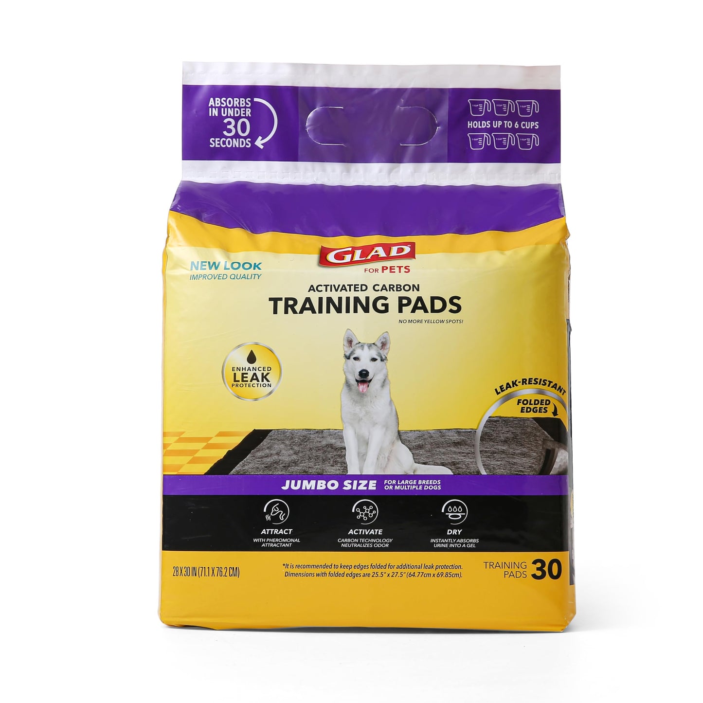 Jumbo Charcoal Puppy Pads - 30 Count