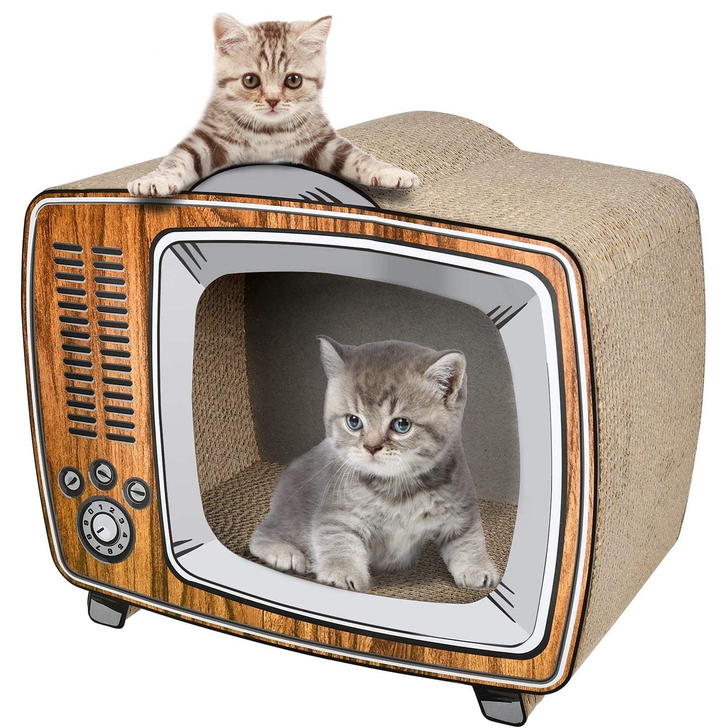 Cat Scratcher with Ball Track & Lounge Bed
