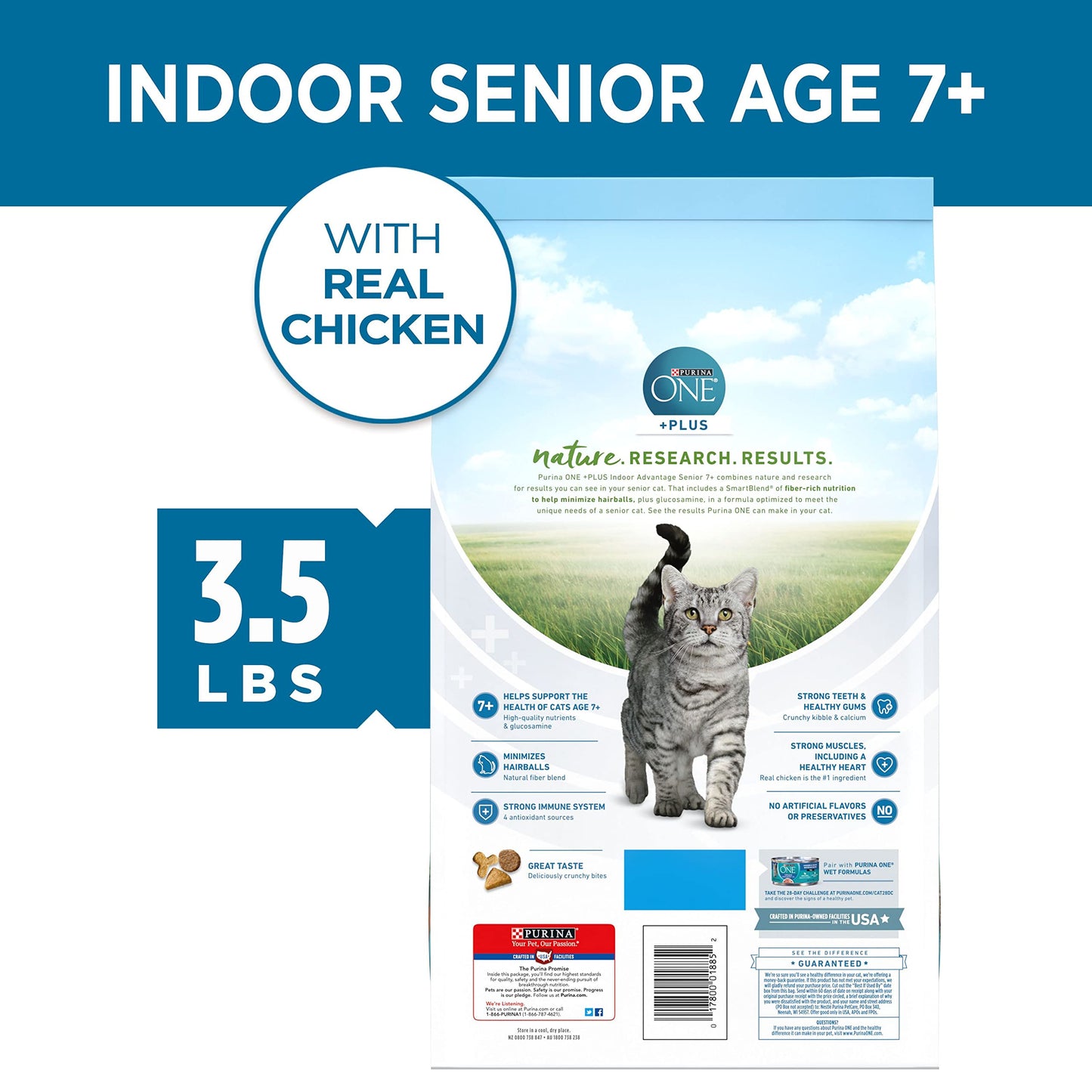 High Protein, Natural Senior Dry Cat Food