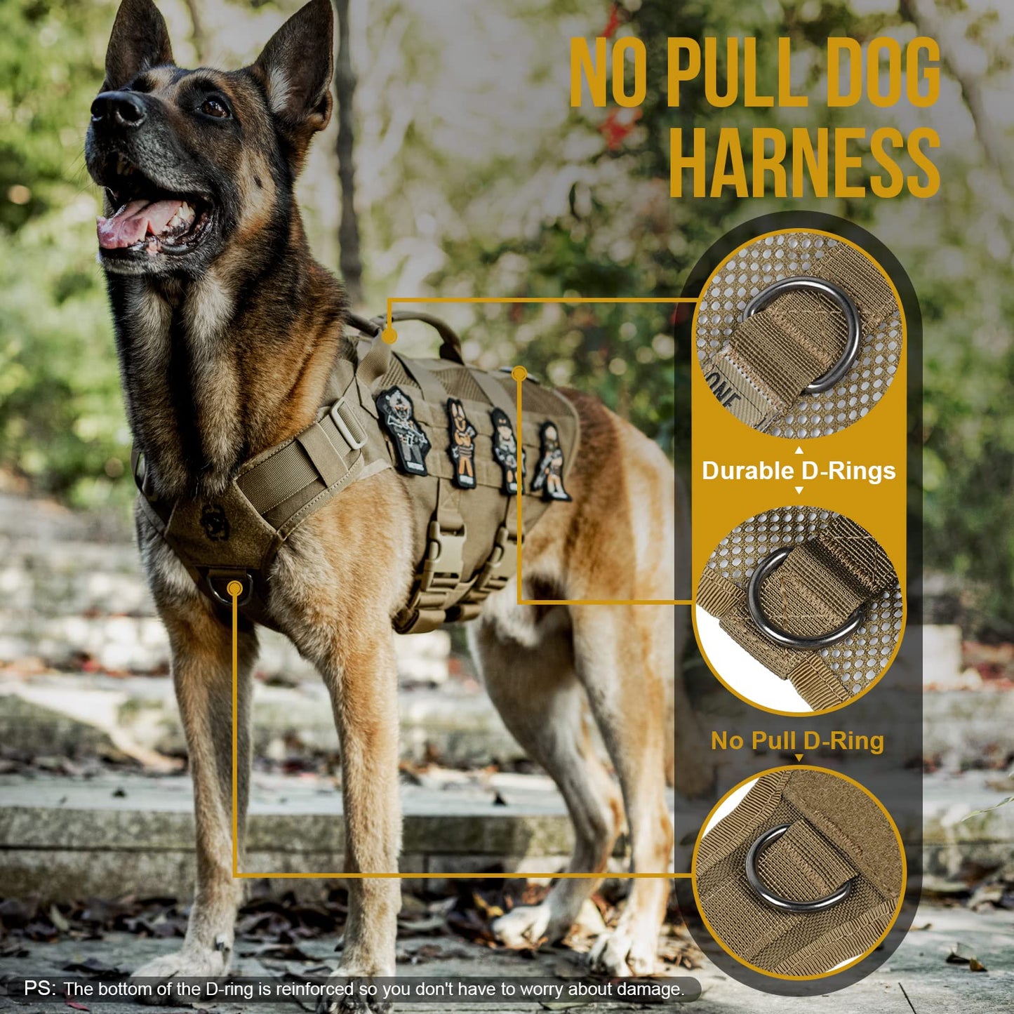 Tactical Dog Harness - Brown