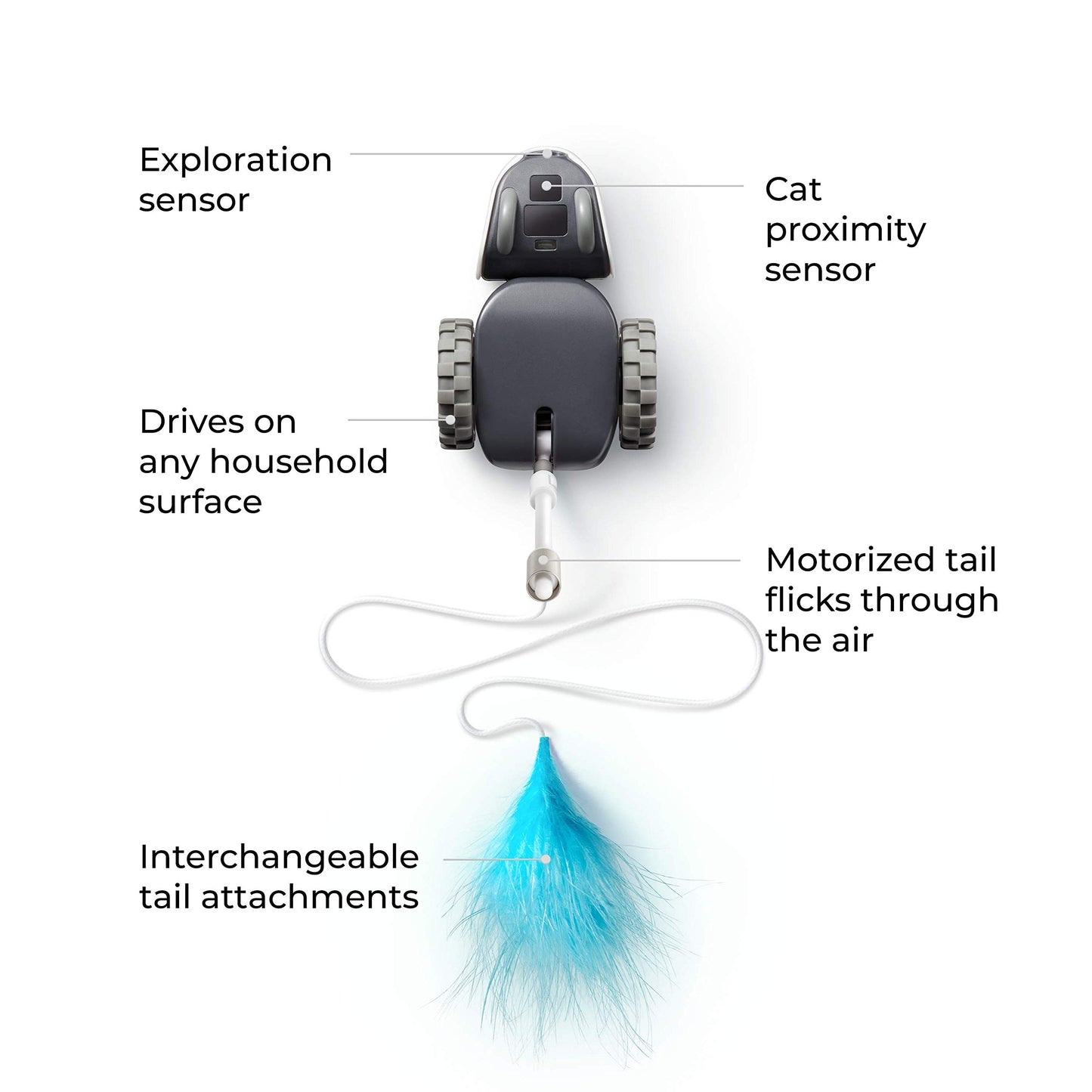 Interactive Robotic Cat Toy - Mousr