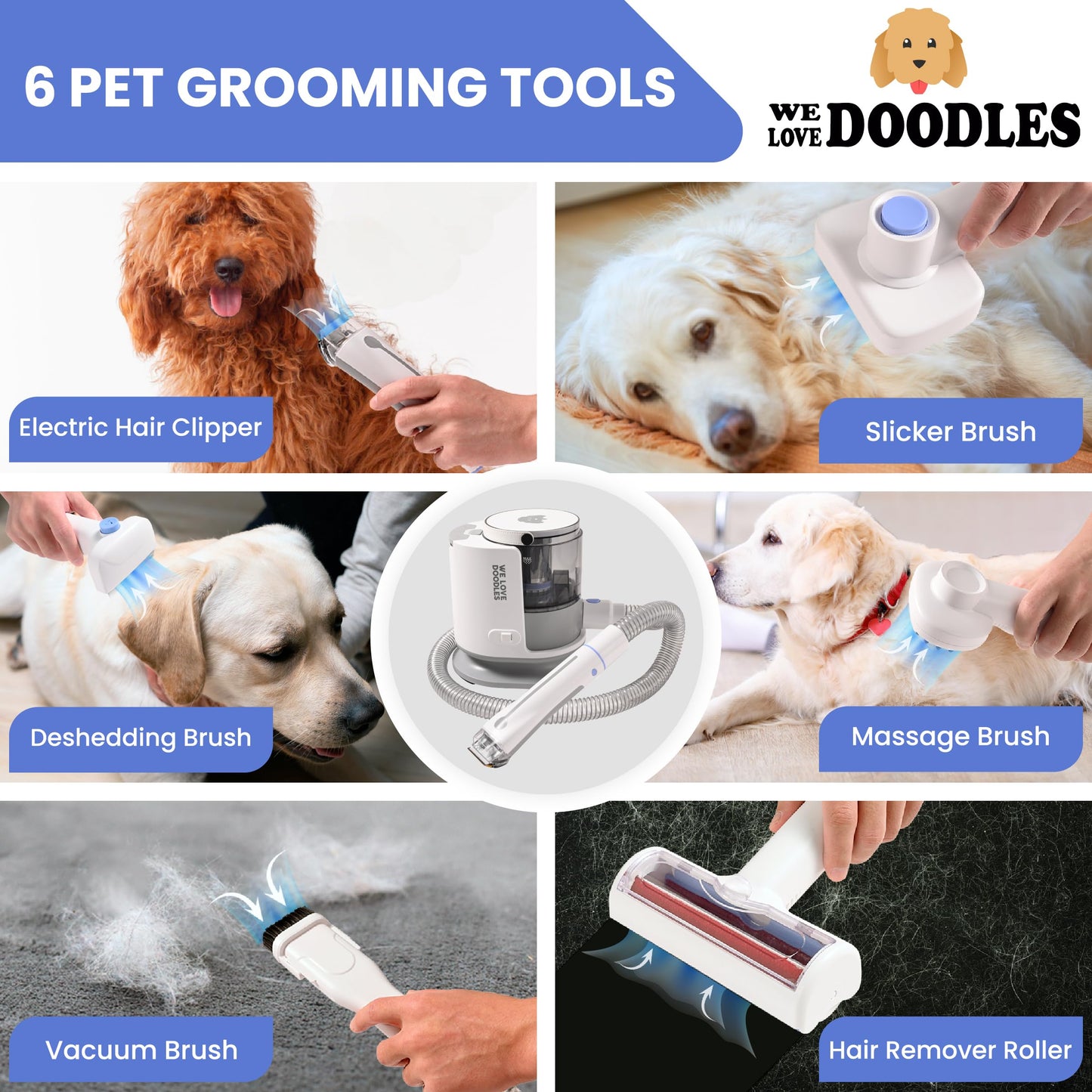 Dog Grooming Vacuum Kit - Ultimate Pet Grooming