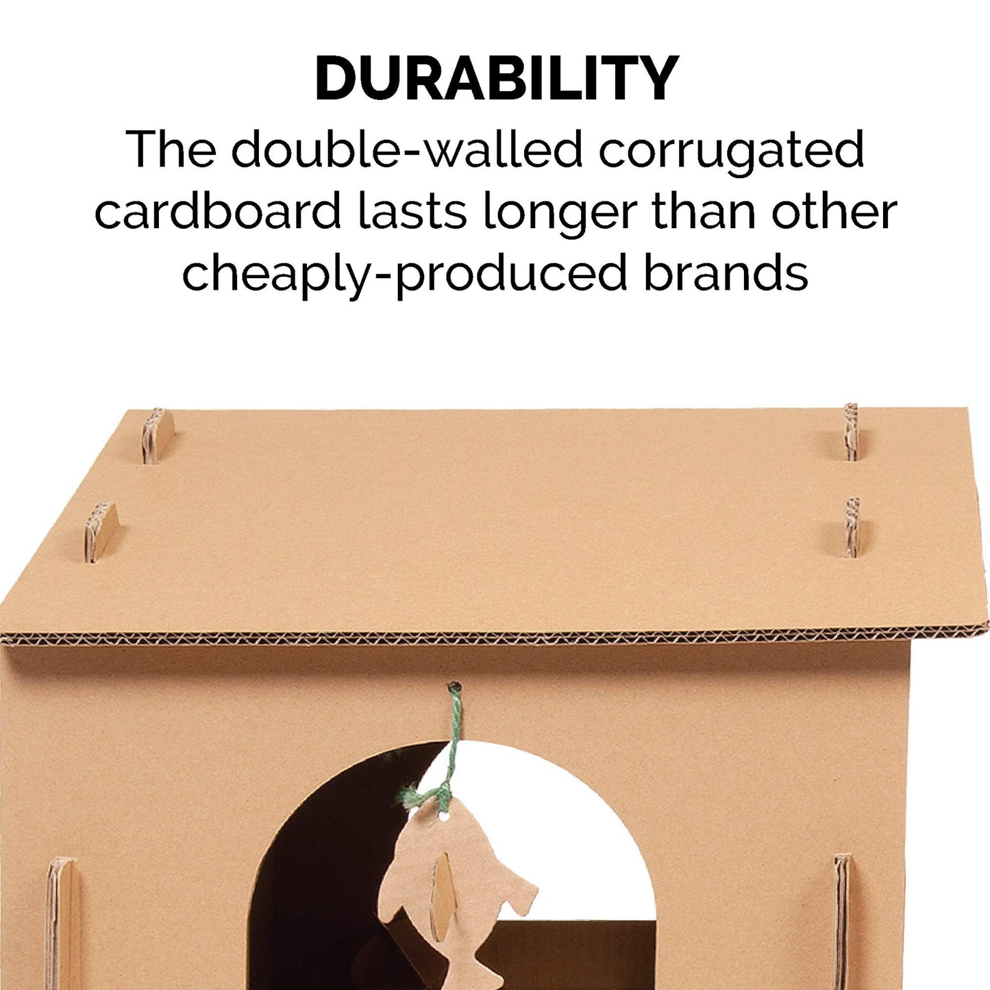 Multi-Level Cardboard Cat House with Catnip