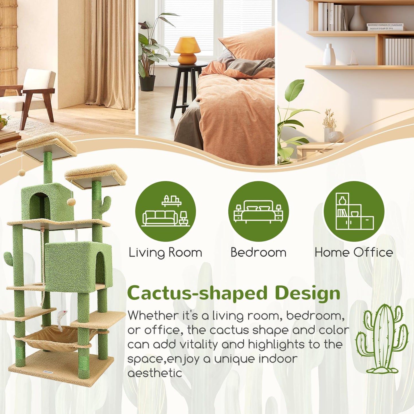 76-inch Cactus Cat Tree