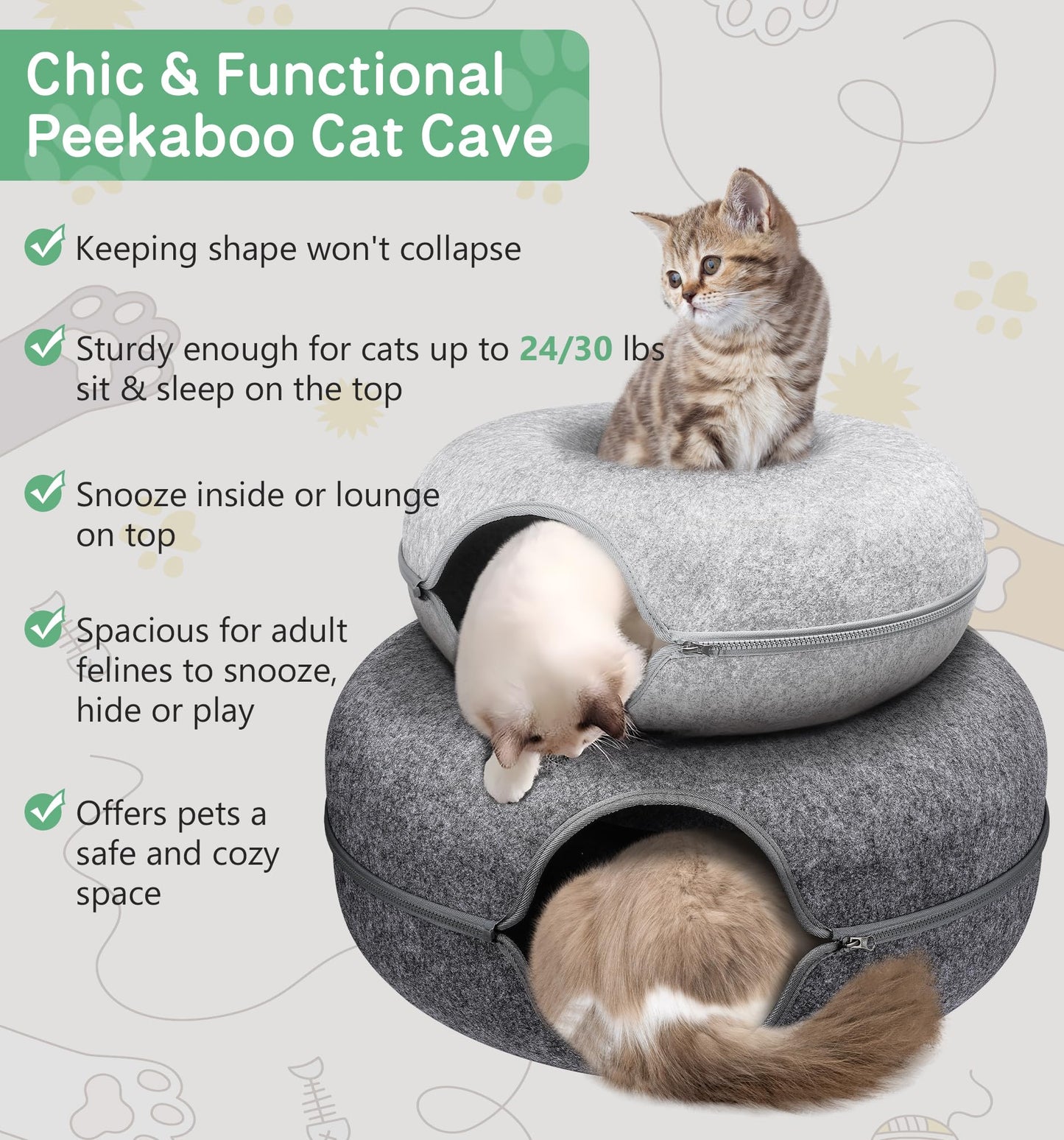 Peekaboo Cat Cave - Dark Gray