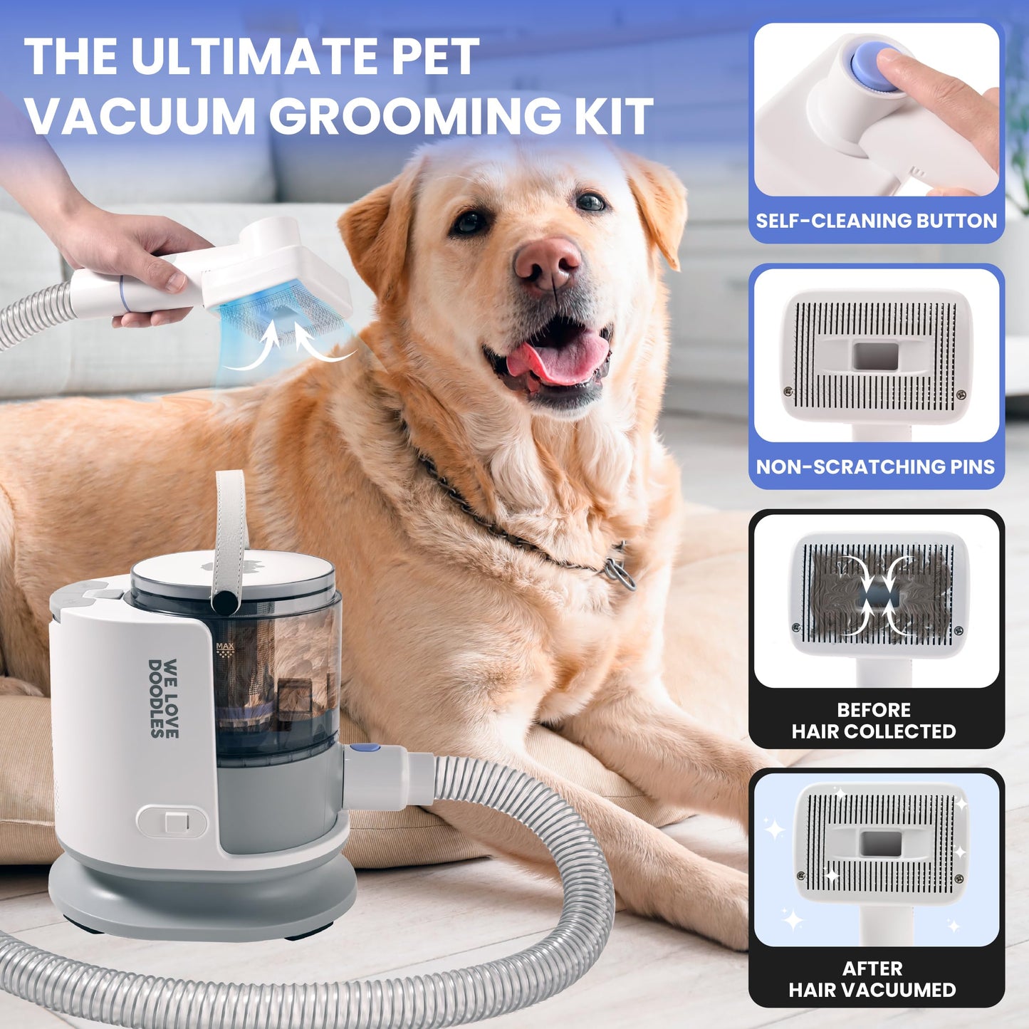 Dog Grooming Vacuum Kit - Ultimate Pet Grooming