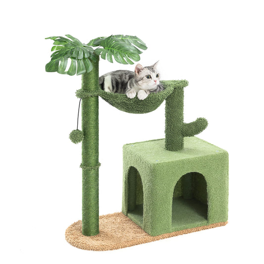 Cactus Cat Tree Condo with Hammock