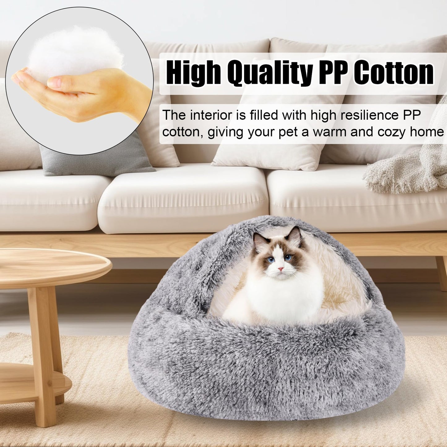 HYQ 2-in-1 Plush Pet Bed