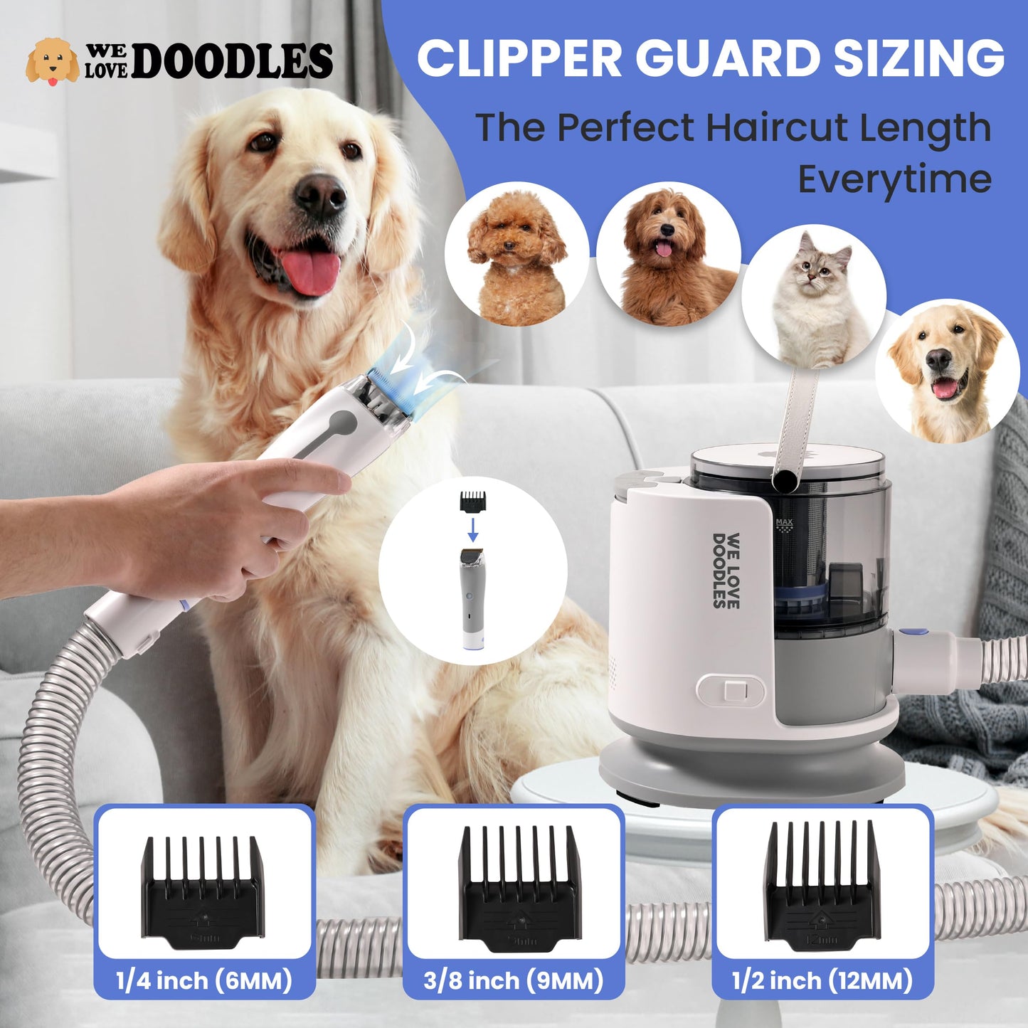 Dog Grooming Vacuum Kit - Ultimate Pet Grooming