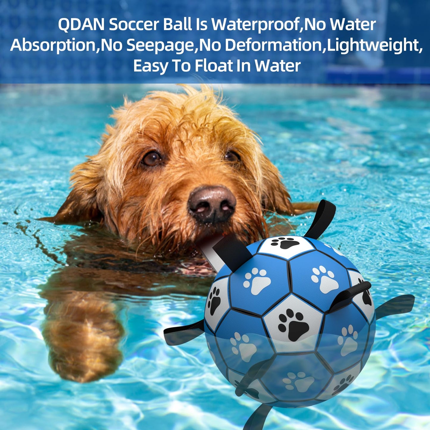 Dog Rope Toy Soccer Ball - 6", Blue & Grey