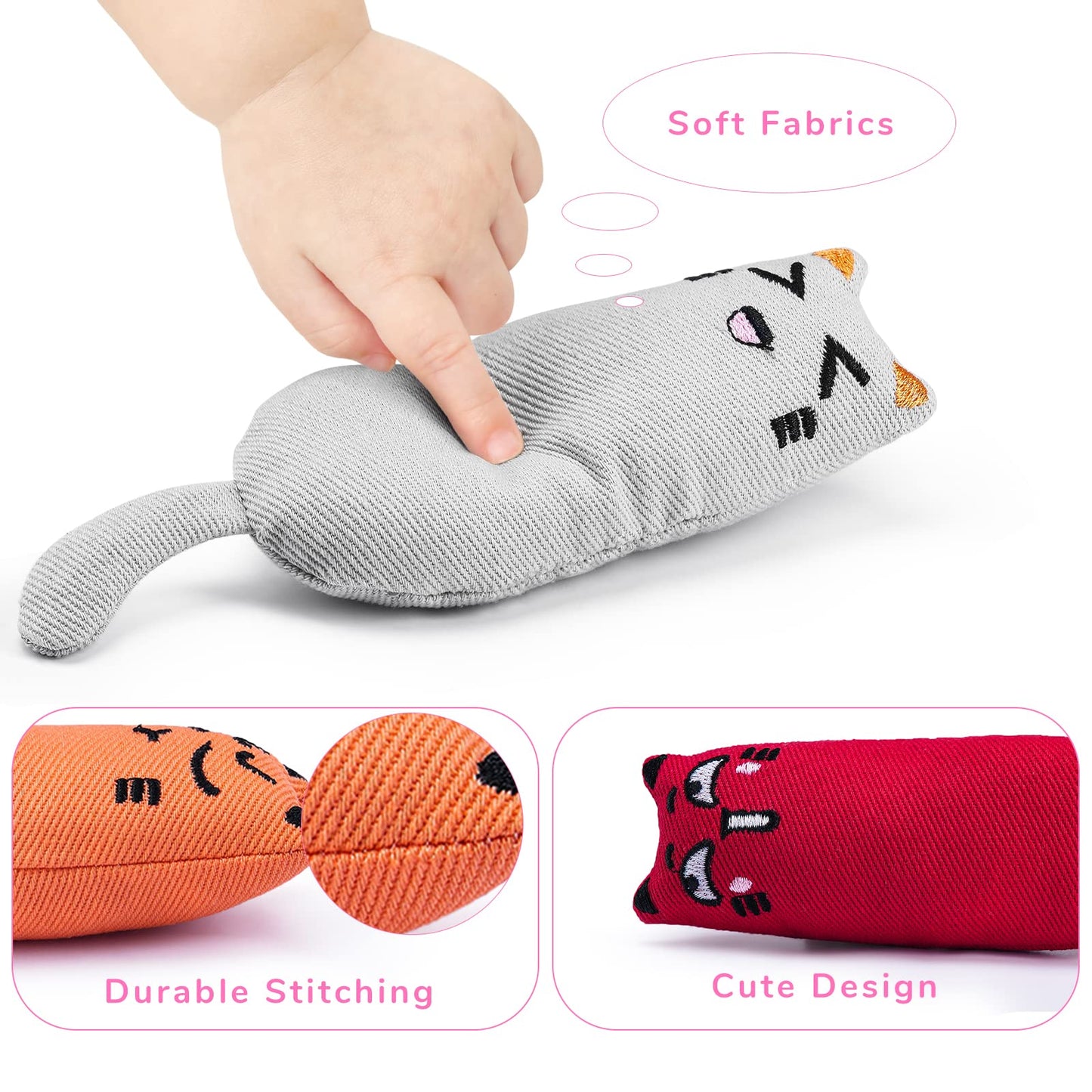 Catnip Filled Cat Teething Toys - 5 Pack