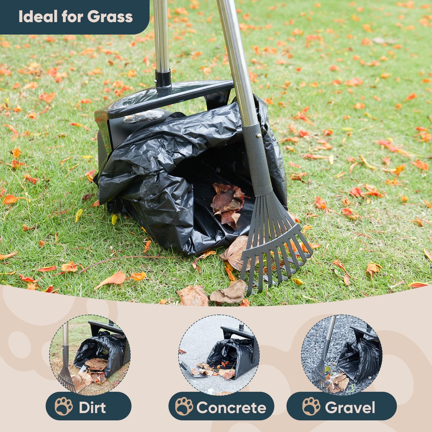 Ulugt Durable Stainless Steel Dog Pooper Scooper Set