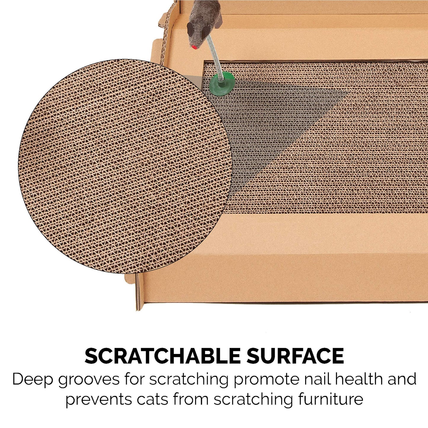 Multi-Level Cardboard Cat House with Catnip