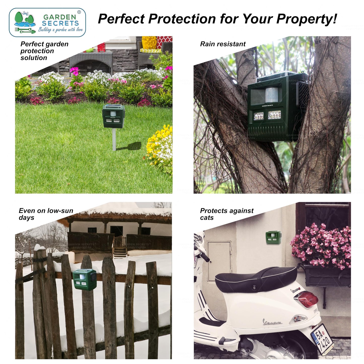 GARDEN SECRETS Ultrasonic Garden Pest Repeller