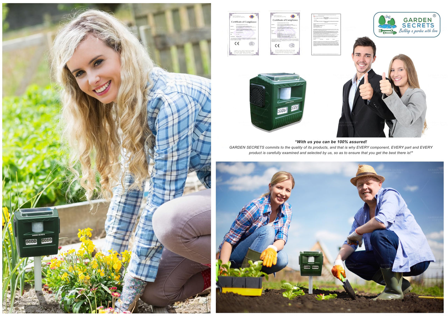 GARDEN SECRETS Ultrasonic Garden Pest Repeller