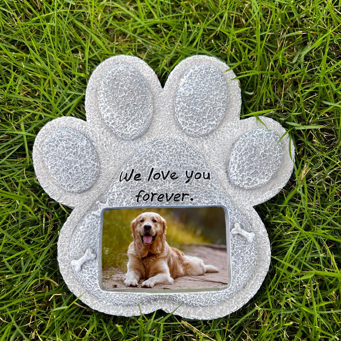 Pet Memorial Stones for Dogs - Paw Shaped