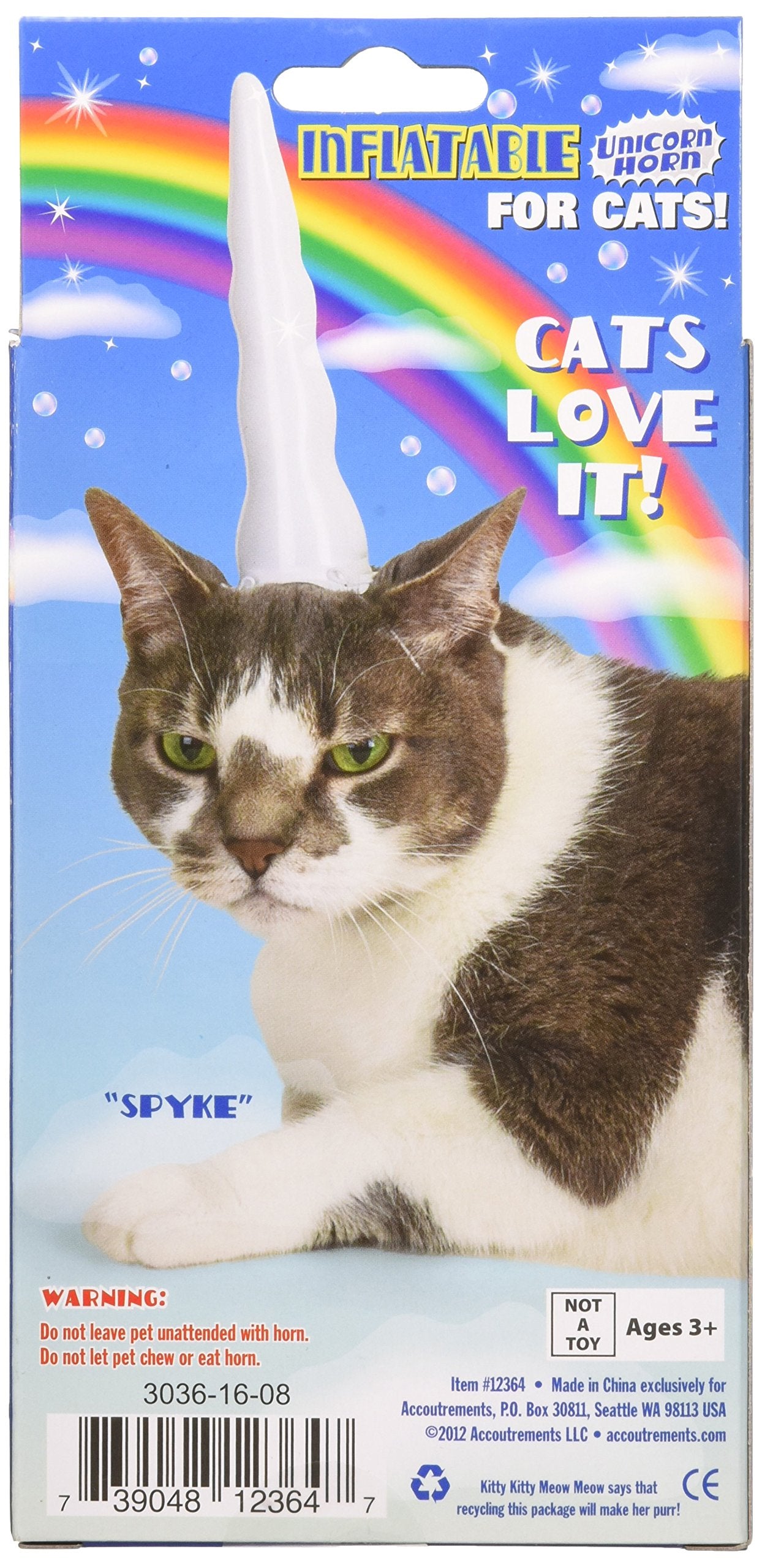 Inflatable Unicorn Horn for Cats