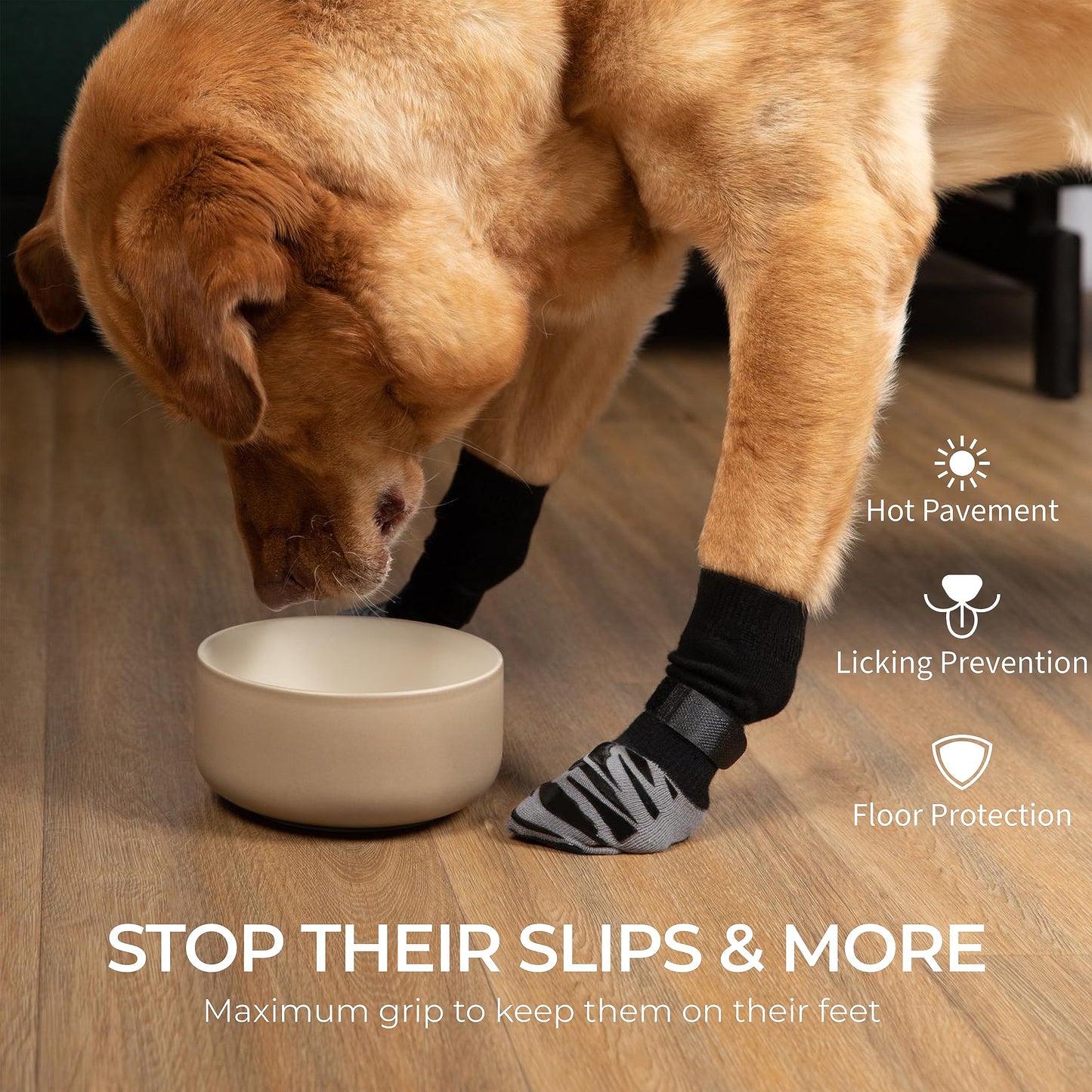 Non-Slip Dog Socks - Premium Grip for Hardwood