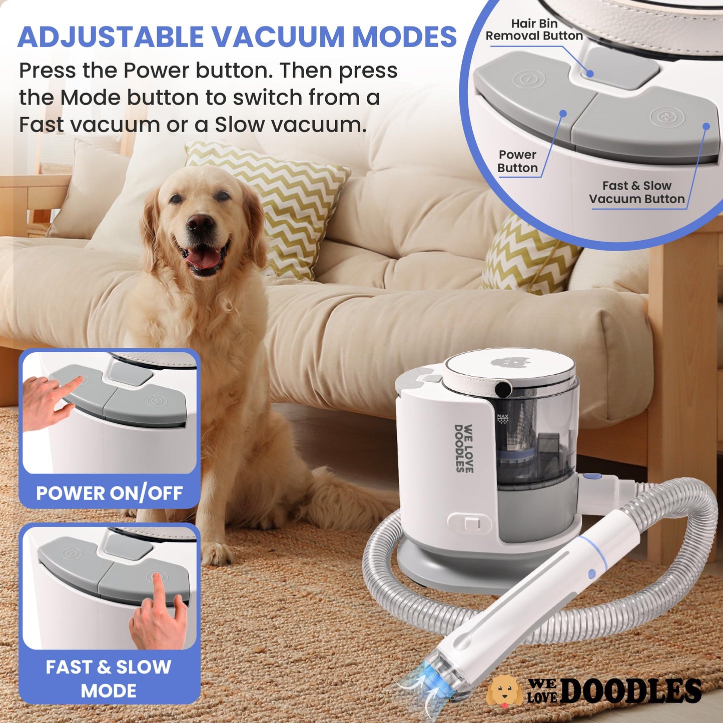 Dog Grooming Vacuum Kit - Ultimate Pet Grooming