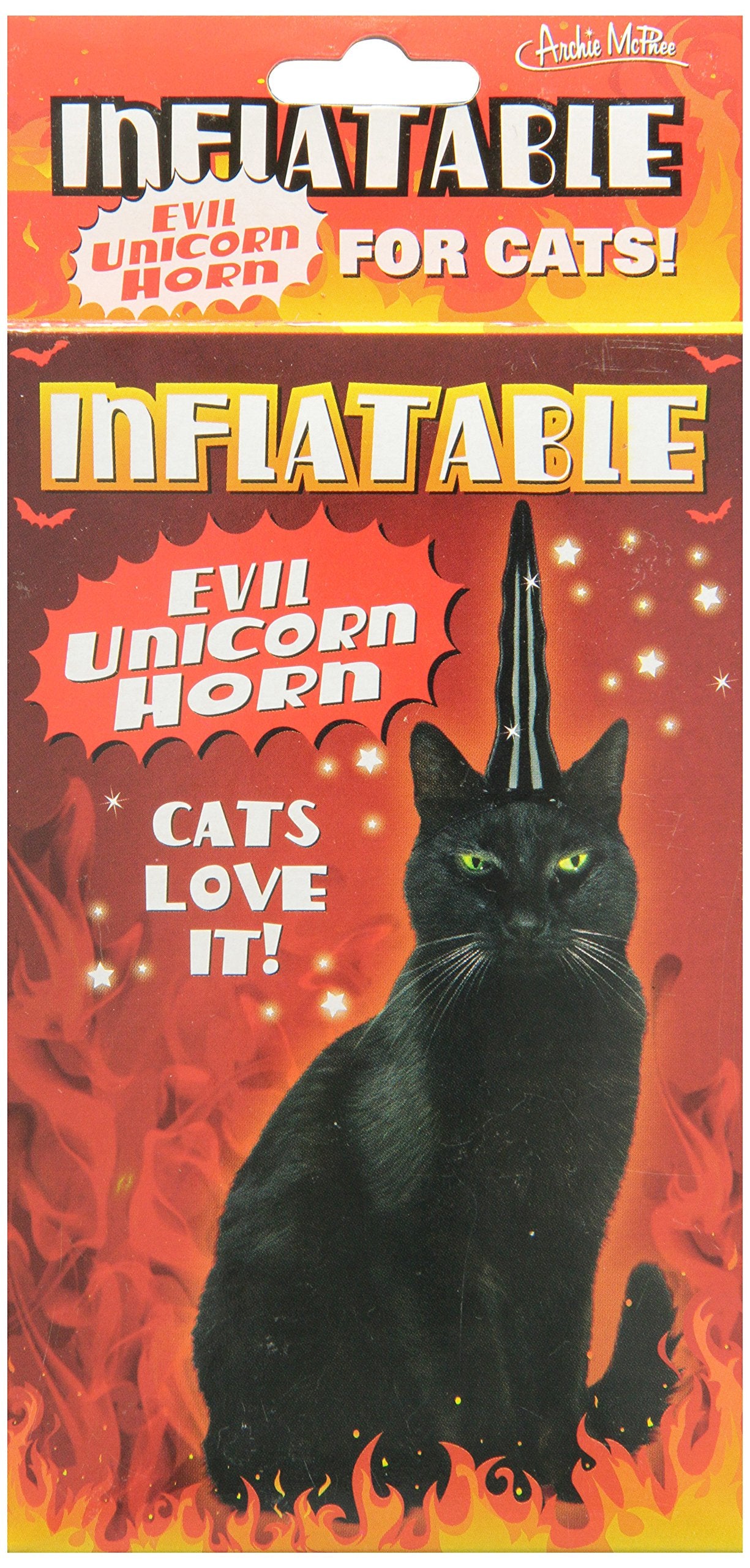 Inflatable Evil Unicorn Horn for Cats