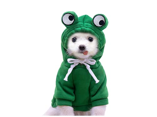 Cute Green Dog Hoodie - X-Large