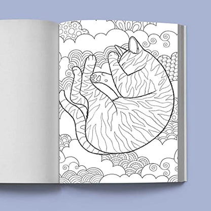 Stress Relief Cat Coloring Book for Adults