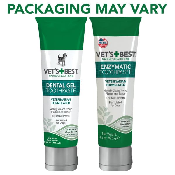 Vet's Best Dog Toothbrush & Toothpaste Kit - Natural Ingredients