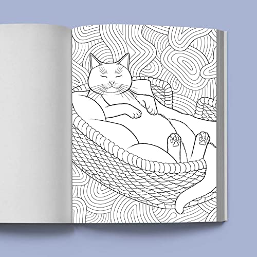 Stress Relief Cat Coloring Book for Adults