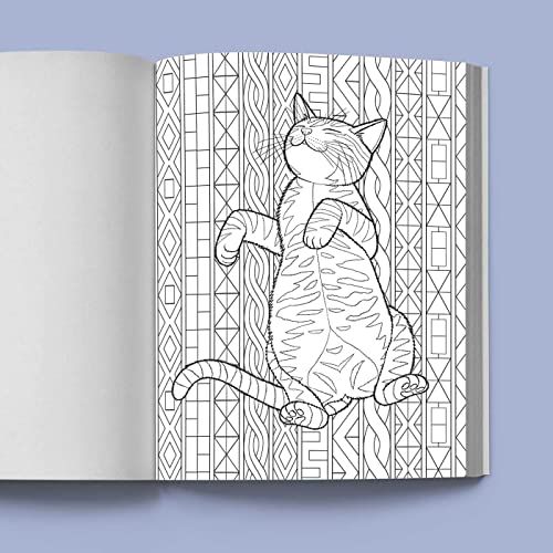 Stress Relief Cat Coloring Book for Adults