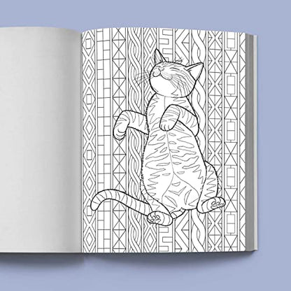 Stress Relief Cat Coloring Book for Adults