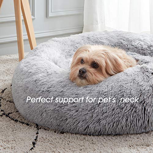 Calming Dog Bed & Cat Bed - Cozy Donut, Medium