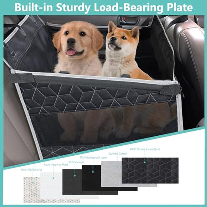 Dog Car Seat with Storage Pockets - Large