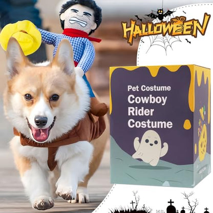 Cowboy Rider Dog Costume - Large