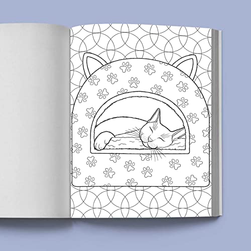 Stress Relief Cat Coloring Book for Adults