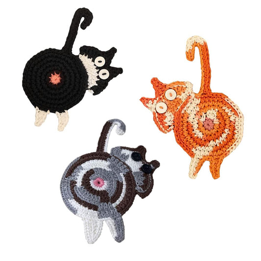 Cute Cat Coasters - Set of 3