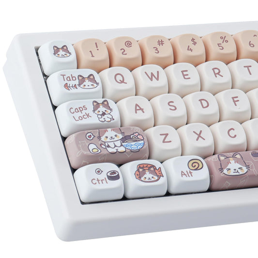 Cute Kitty-Cat Keycaps Set - 143 Keys