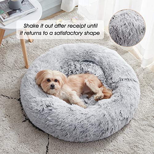 Calming Dog Bed & Cat Bed - Cozy Donut, Medium