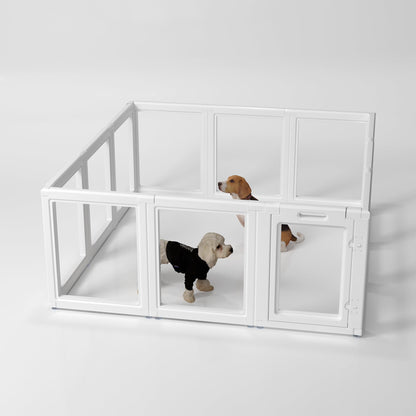 Clear Dog Playpen - 10 Pieces