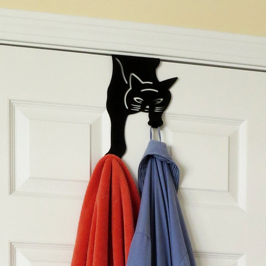 Cat Over The Door Hooks - Black